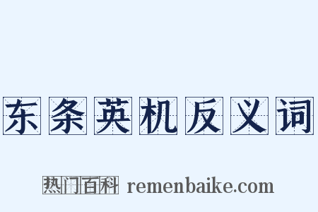 东条英机反义词是什么意思的图片